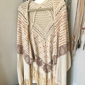Anthropologie Fringe Kimono